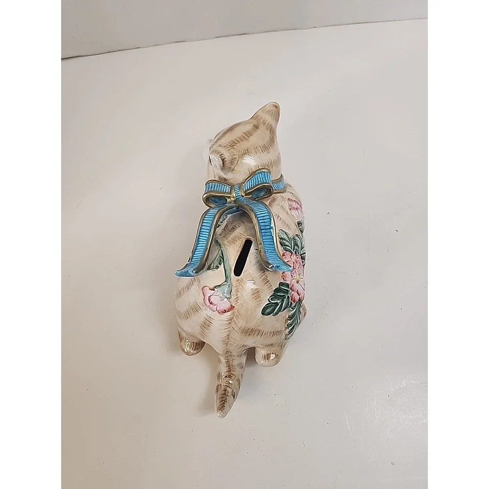 Fitz & Floyd Handcrafted Kitten Kaboodle Porcelain Bank